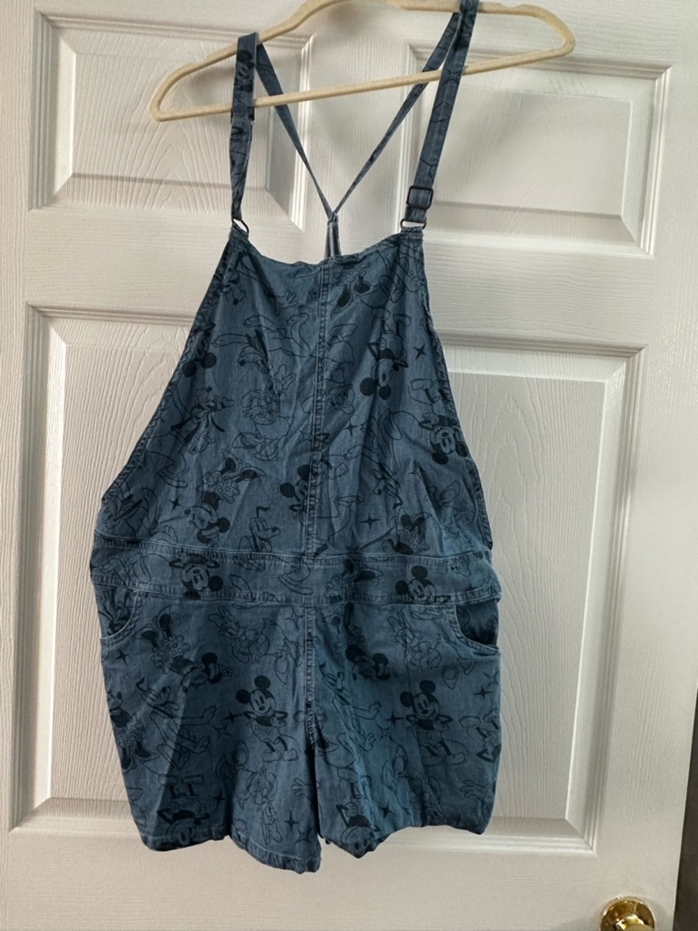 Torrid Disney Blue Denim Mickey & Friends Overall Romper - Picture 4 of 7